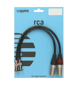 Кабель комутаційний KLOTZ AUDIOLEAD BLACK 0.9M 2 PCS (XLR 3 MALE - RCA, GOLD CONTACTS) (303684)