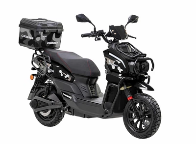 Електроскутер Crosser CR21 PRO Tank (2900W 76.8V LiFePo4 40AH) - Чорний
