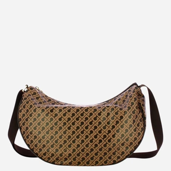 Сумка крос-боді через плече жіноча тканинна велика Gherardini GH0330-TOFFEE Коричнева (800070360544)