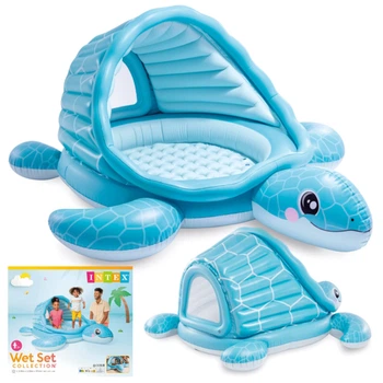 Надувний басейн Intex Turtle Cove Playland 218x206x97 см з дахом (6941057430423)