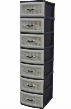 Комод для дому пластиковый GiantXL 7 ярусов