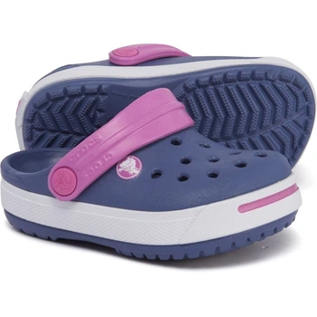Дитячі крокси для дівчинки Crocs Crocband II Clogs Bijou Blue/Wild Orchid (22-23, синій)