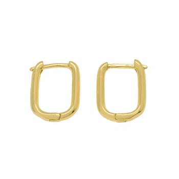 Серьги Huggie, Латунь с покрытием 18 kt, 16х12х2 мм Polimex