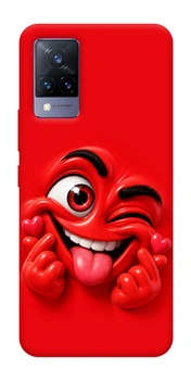 Чохол для Vivo V21 з принтом Червоний-сердцеїд