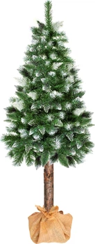 Sztuczna sosna Springos Diamentowa na pniu 160 cm Zielona z oszronionymi końcówkami (5908455314800)