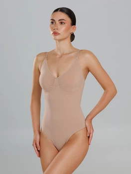 Боди-белье женское больших размеров Giulia Body String Shapewear L/XL Бежевое (4823116934757)