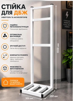 Стойка для инвертора и аккумулятора 1500×300×300