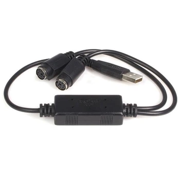 Adapter StarTech USB - 2x PS/2 1.8 м Black (USBPS2PC)