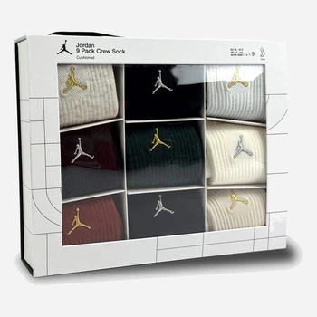 Набор женских носков высоких Jordan Jhn Jdn Holiday 9Pk Crew Gift BJ0810-X58 9 пар 35-38 Комбинированный (198466703877)