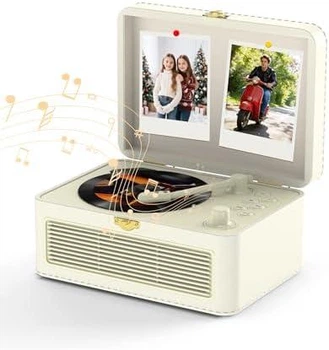 Портативный CD-плеер KOVCDVI с Bluetooth, FM радио и USB, белый