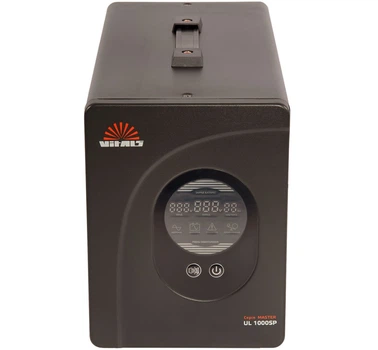 UPS ИБП с правильной синусоидой Vitals Master UL1000SP 1000VA 600Вт, LCD, 2xSchuko, LCD, 12V под внешний АКБ, заряд 13А