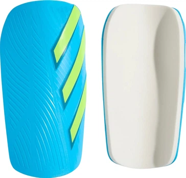 Щитки футбольні Adidas Tiro EU Club розмір M Блакитно-лимонні (4068812094637)