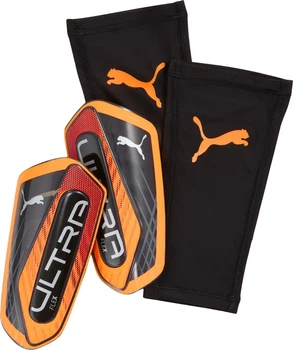 Щитки футбольні Puma Ultra Light Sleeve Heat Fire розмір S Помаранчеві (4069157800303)