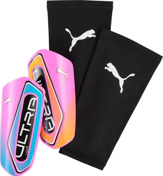 Щитки футбольні Puma Ultra Light Sleeve розмір S Рожево-чорні (4069161841002)