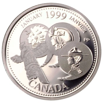Монета 25 центів 1999 XF «Millenium» January/Січень