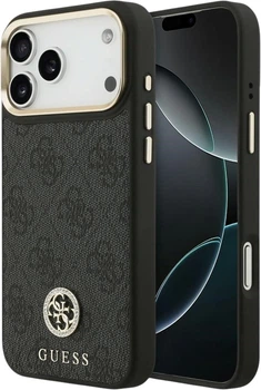Etui na smartfon Apple iPhone 18 Pro Max/17 Pro Max Guess 4G Strass Logo MagSafe Black (GUHMP18XP4GRMDEK)
