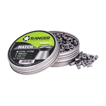 Пули пневматические RANGER Diabolo Professional Match 4,5 мм 0,54 г 500 шт (5902944175996)