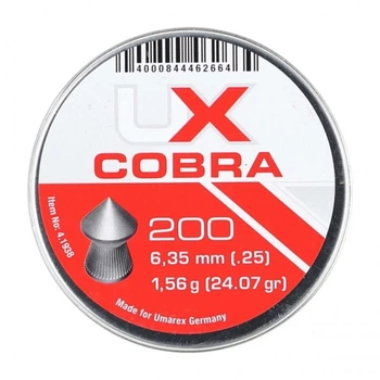 Пули UMAREX Cobra Pointed Ribbed 6,35 мм 200 шт (4000844462664)