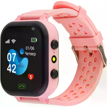Детские смарт часы AmiGo GO009 Camera+LED WIFI Pink