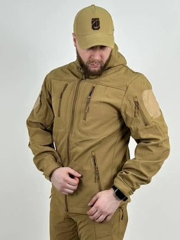 Kуртка Ultimatum Gryphon Soft-Shell Койот — Чоловіча вітро-вологозахисна куртка на мембрані (UTK S02) 2XL