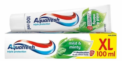 Зубна паста Aquafresh освіжаюча-мʼятна 100 мл (5054563203571)