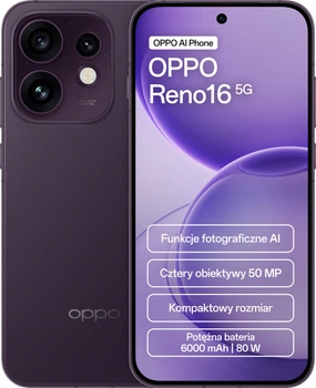 Smartfon OPPO Reno16 8/512GB Purple Black (6942675412600)