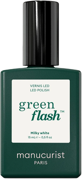 Lakier żelowy do paznokci Manucurist Green Flash szybkoschnący Milky White 15 ml (3662263515430)