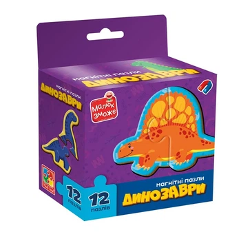 Развивающая игра Vladi Toys "Динозавры" магнитные пазлы VT1733-01