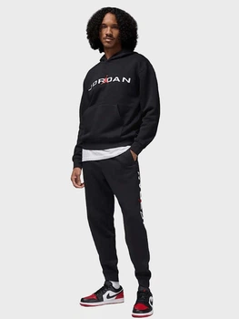 Спортивный костюм мужской Jordan M J Ess Jd Air Strch Flc Hdy + M J Ess Jd Air Strch Flc Pant HQ4643-010&HQ4645-010 S Черный (2151213051182)