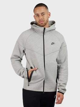 Толстовка на молнии мужская Nike M Nk Tch Flc Fz Wr Hoodie FB7921-063 S Светло-серая (196607413241)