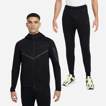 Спортивный костюм мужской Nike M Nk Tch Flc Fz Wr Hoodie + M Nk Tch Flc Jggr HV0949-010&HV0959-010 S Черный (1141249999561)