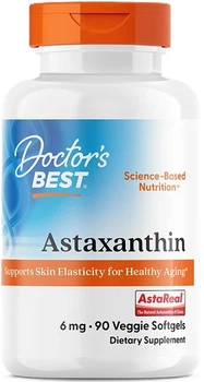 Астаксантин Doctor's Best Astaxanthin 6 мг 90 вегетаріанських капсул (753950003675)