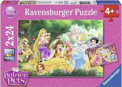 Puzzle Ravensburger Najlepsze przyjaciółki księżniczek 2 x 24 elementy (4005556089529)