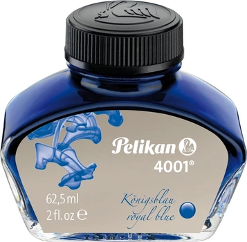 Чорнило Pelikan 4001 Royal Blue в скляному флаконі 62.5 мл Синє (4012700329134)