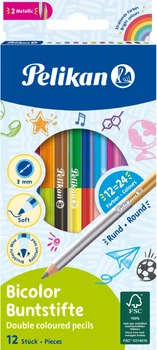 Олівці кольорові двосторонні Pelikan Bicolor 24 кольори 12 шт (4012700700148)
