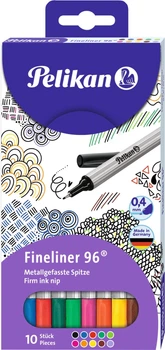 Cienkopisy Pelikan Fineliner-96 10 kolorów (4012700940674)