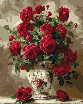 Картина за номерами Ideyka Багряні троянди 40x50 см (4823104395294)