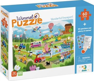 Puzzle obserwacyjne DoDo Cudny transport 60 elementów (4823115904119)