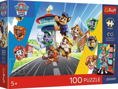 Пазл Trefl Premium Plus Kids Paw Patrol Doggy adventure 100 елементів (5900511165500)