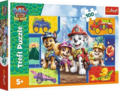 Puzzle Trefl Paw Patrol The Dino Movie Puppies and dinos 100 elementów (5900511165487)