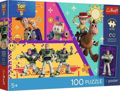 Пазл Trefl Premium Plus Toy Story 5 Іграшки в дії 100 елементів (5900511165562)