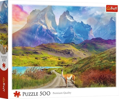 Puzzle Trefl South America Llama in Patagonia 500 elementów (5900511375695)