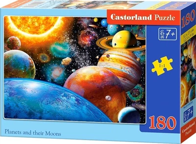 Пазл Castorland Планети та їхні місяці 180 елементів (5904438018345)