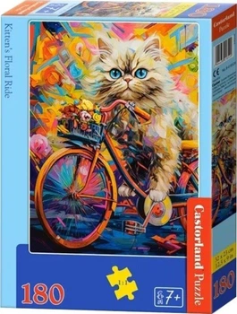 Puzzle Castorland Kwiatowa przejażdżka kotka 180 elementów (5904438018529)