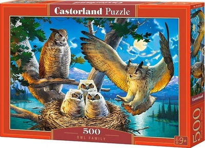 Puzzle Castorland Rodzina sów 500 elementów (5904438053322)