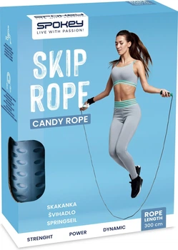 Скакалка швидкісна Spokey CANDY ROPE 3 м Синя (5905339436306)