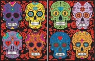 Teczka-kolorowanka Colorvelvet Skulls z mazakami (8024238000030)