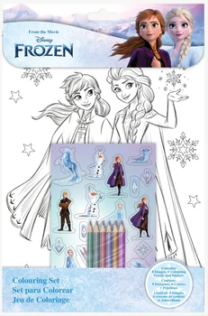 Набір розмальовок Kids Licensing Frozen з наліпками та олівцями 8 шт (8435507873048)