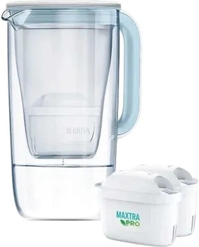 Фільтр-глечик Brita Glass + 2 картриджі Maxtra Pro Pure Performance Синій (1056988)