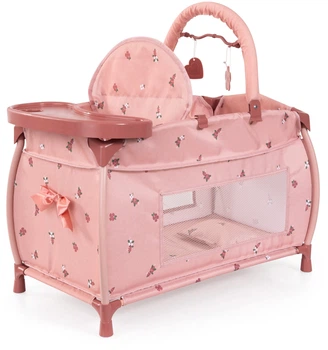 Багатофункціональне ліжечко для ляльок Bayer Design Multi Bed Pink and Flowers 62826AA (4003336628265)